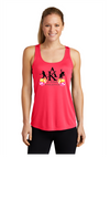 K ZONE ATHLETICS hot coral racerback ladies tank top