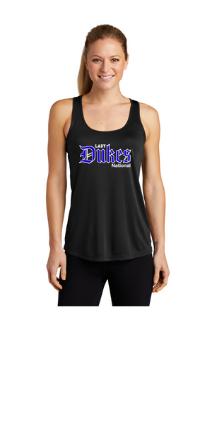 LADY DUKES NATIONAL DRIFTI RACERBACK TANK LADIES FIT OPTIONAL NAME AND NUMBER