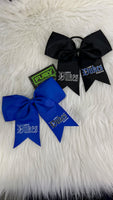 LADY DUKES NATIONAL 2 PK BOWS BLACK AND ROYAL INCLUDES NUMBER