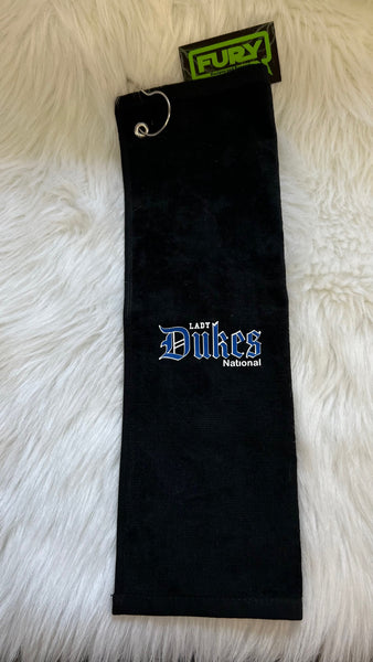 LADY DUKES NATIONAL POCKET TOWEL ROYAL OR BLACK INCLUDES NUMBER