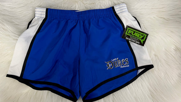 LADY DUKES NATIONAL TEAM SHORTS ROYAL WHITE BLACK COMBO