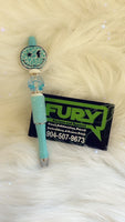 SMILEY FACE JEWELED CUSTOM PEN