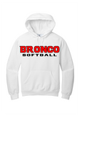 MIDDLEBURG BRONCO SOFTBALL WHITE or BLACK UNISEX HOODIE,TEE,DRIFIT, CREWNECK