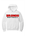 MIDDLEBURG BRONCO SOFTBALL WHITE or BLACK UNISEX HOODIE,TEE,DRIFIT, CREWNECK