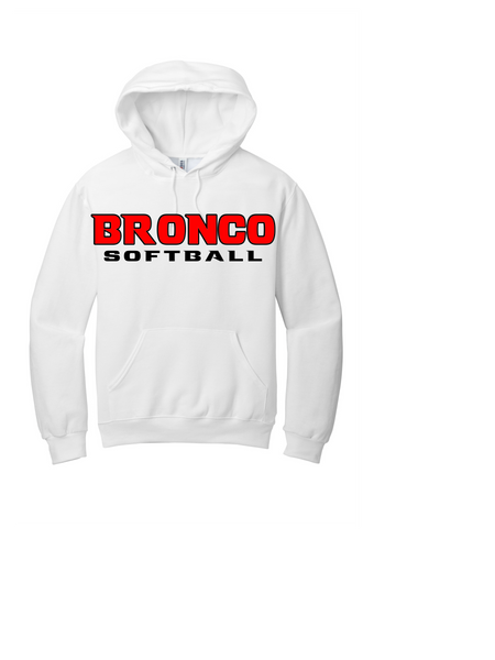 MIDDLEBURG BRONCO SOFTBALL WHITE or BLACK UNISEX HOODIE,TEE,DRIFIT, CREWNECK