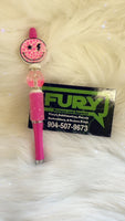 SMILEY FACE JEWELED CUSTOM PEN