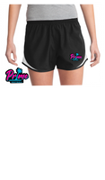 PRIME SOFTBALL LADIES TEAM SHORTS  BLACK AND WHITE