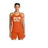 RENEGADES LADIES ORANGE WHITE  TRACK TANK SPORT TEK