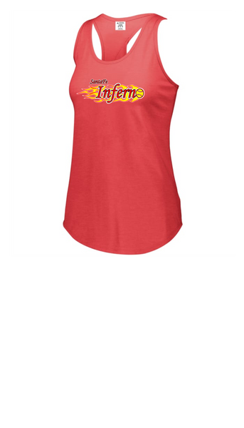 SANTA FE INFERNO LUXE LADIES LOOSE FIT CROSS BACK TANK TOP  RED OR BLACK