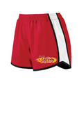 SANTA FE INFERNO TEAM SHORTS GIRLS AND LADIES FITRED WHITE BLACK