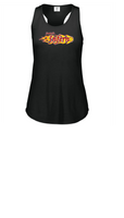 SANTA FE INFERNO Luxe ladies loose fit cross back tank top red or black