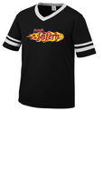 SANTA FE INFERNO UNISEX STRIPE JERSEY TEE SHORT SLEEVE POLY/COTTON