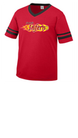SANTA FE INFERNO UNISEX STRIPE JERSEY TEE SHORT SLEEVE POLY/COTTON