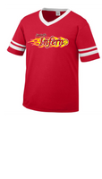 SANTA FE INFERNO UNISEX STRIPE JERSEY TEE SHORT SLEEVE POLY/COTTON