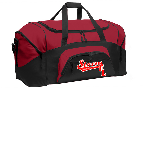 STORM JACKSONVILLE TRAVEL DUFFEL BAG  RED AND BLACK