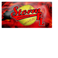 STORM JACKSONVILLE RED SMOKE OR BLACK BACKGROUND  LICENSE PLATE