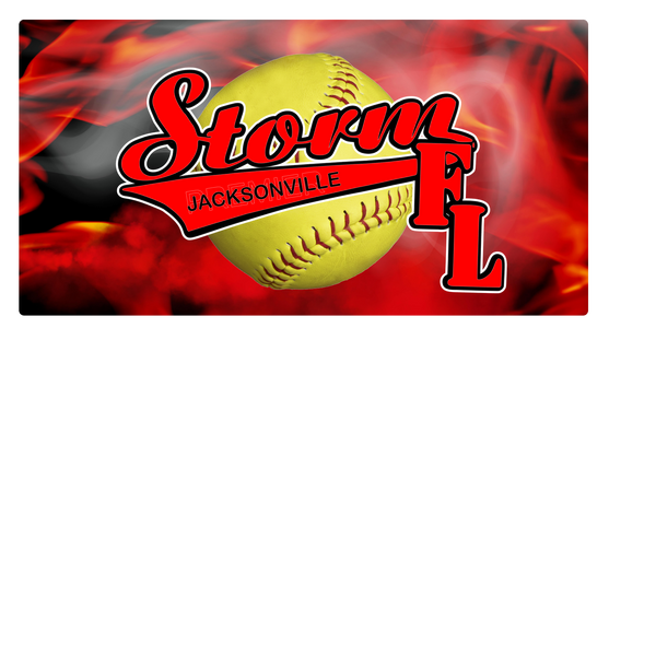 STORM JACKSONVILLE RED SMOKE OR BLACK BACKGROUND  LICENSE PLATE