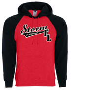 STORM JACKSONVILLE BANNER UNISEX HOODIE RED AND BLACK