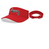 STORM JAX COOLCORE EMBROIDERD VISOR RED AND WHITE