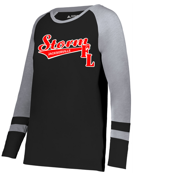 STORM JACKSONVILLE LADIES FAN TEE  TRIBLEND LONG  SLEEVE