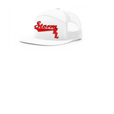 STORM JAX RICHARSON 7 PANEL FLAT BILL TRUCKER HAT EMBROIDERED
