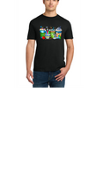 TEACHER SCIENCE LATTE BEAKERS UNISEX BLACK COTTON SHORT SLEEVE TEE