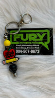 TEACH LOVE INSPIRE SILVER  OR GOLD KEYCHAIN