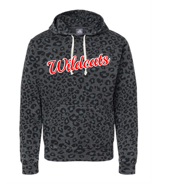 WILDCATS UNISEX LEOPARD TRIBLEND HOODIE 2 COLOR LOGO