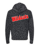 WILDCATS UNISEX LEOPARD TRIBLEND HOODIE 2 COLOR LOGO