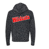 WILDCATS UNISEX LEOPARD TRIBLEND HOODIE 2 COLOR LOGO