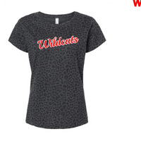 WILDCATS LADIES LEOPARD TRIBLEND SHORT SLEEVE TEE