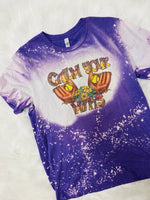 GILDAN SOFTSTYLE HEATHER PURPLE BLEACHED "CALM YOUR MITTS"