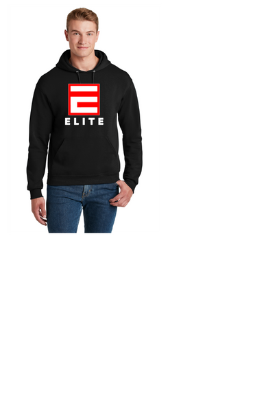 EILTE SOFTBALL TEAM HOODIE BLACK RED WHITE  50/50