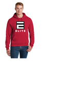 EILTE SOFTBALL TEAM HOODIE BLACK RED WHITE  50/50