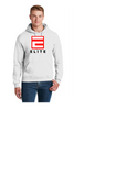 EILTE SOFTBALL TEAM HOODIE BLACK RED WHITE  50/50