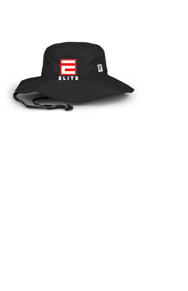 EITE SOFTBALL BOONIE HAT EMBROIDERED BLACK RED