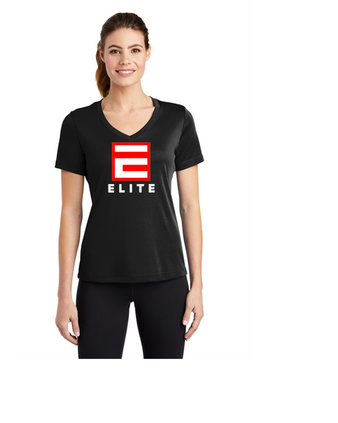 ELITE SOFTBALL LADIES VNECK DRI FIT TEE (LADIES FIT)