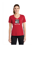 ELITE SOFTBALL LADIES VNECK DRI FIT TEE (LADIES FIT)