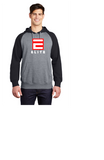 ELITE SOFTBALL RAGLAN 2 COLOR HOODIE BLACK/GREY