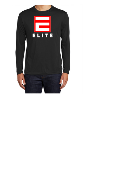 ELITE SOFTBALL UNISEX DRI FIT LONG SLEEVE BLACK RED WHITE