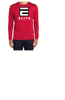 ELITE SOFTBALL UNISEX DRI FIT LONG SLEEVE BLACK RED WHITE