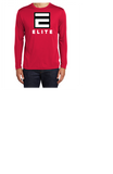 ELITE SOFTBALL UNISEX DRI FIT LONG SLEEVE BLACK RED WHITE