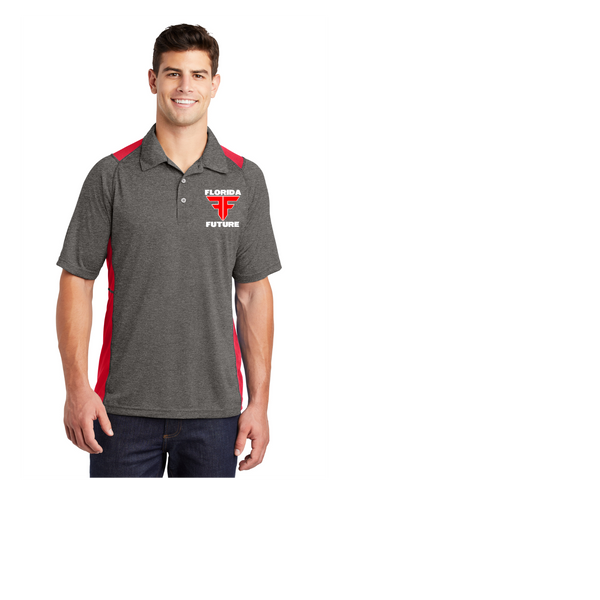 FLORIDA FUTURE CONTENDER MENS POLO EMBROIDERED RED GREY