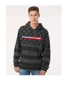 FREEDOM BLACK GREYY STARS STRIPES UNISEX HOODIE FREEDOM COLOR DESIGN