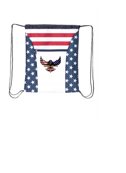 FREEDOM STARS AND STRIPES DRAWSTRIPE BAG