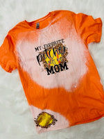 GILDAN BLEACHED "MY FAVORITE PITCHER CALLS ME MOM" COTTON TEE