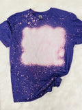 BLEACHED TEE BLANK(NO DESIGNS ON SHIRT) ALL WILL VARY, NO 2 ALIKE