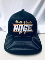 NORTH FLORIDA RAGE EMBROIDERED TRUCKER HAT SNAP BACK BLACK /WHITE