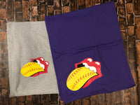 SOFTBALL  TONGUE SWEATSHIRT BLANKET 60X50