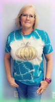 SUNFLOWER PUMPKIN BLEACHED TEE UNISEX TEAL